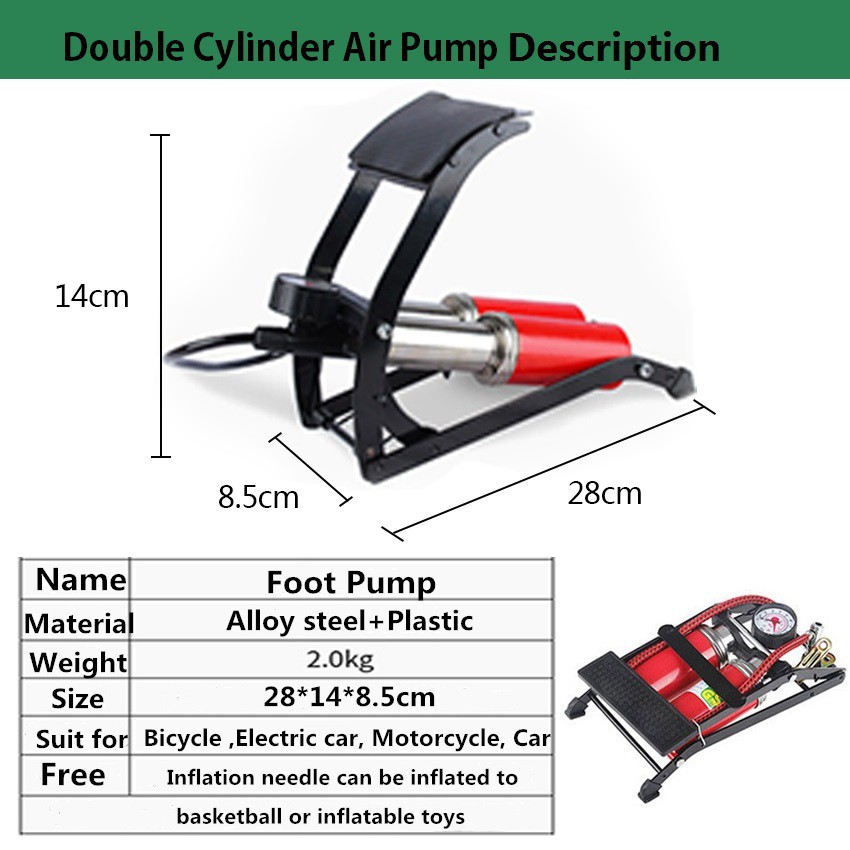 foot pump for bike and car