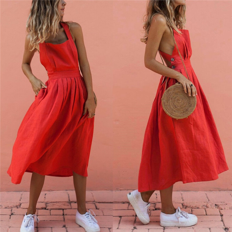 red sundress