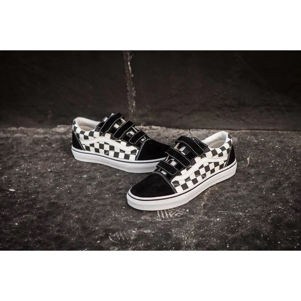 vans checkered velcro