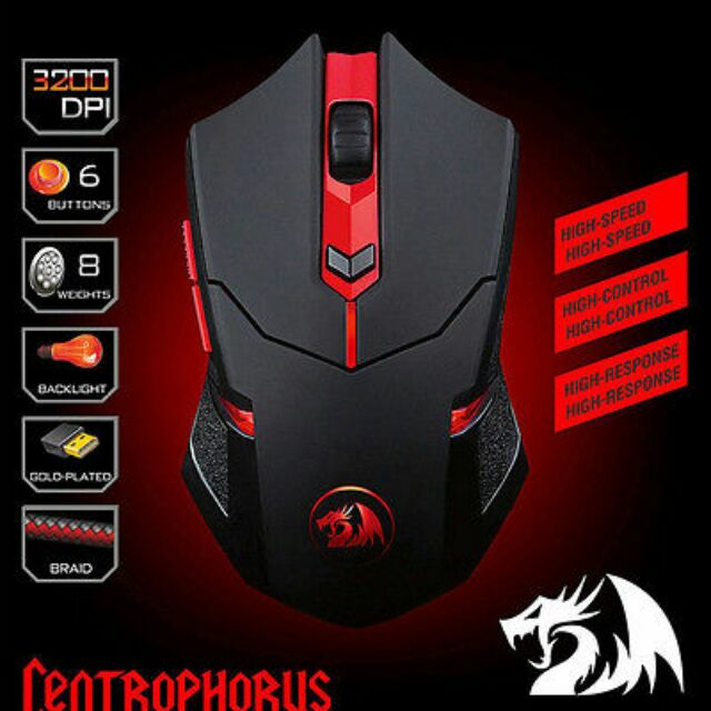 Red dragon Centrophorus M601 gaming mouse Shopee Philippines