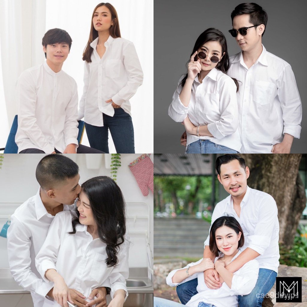 My Little Shop Couple Outfit Shirt Site S-XXL Long Sleeve White Collar Welcome To Buy.