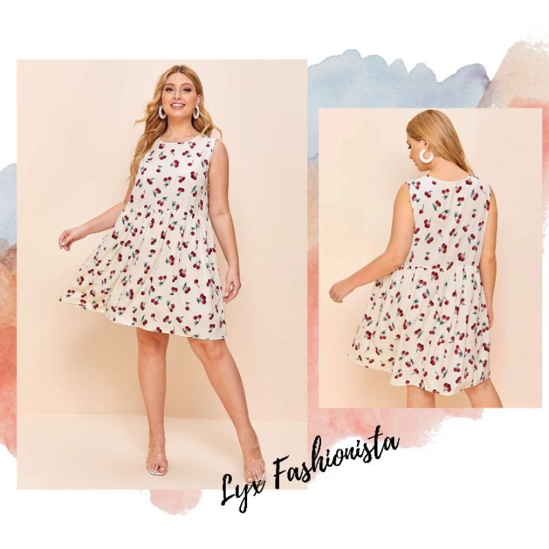 Shein Curve Plus Size Cherry Dress Shopee Philippines