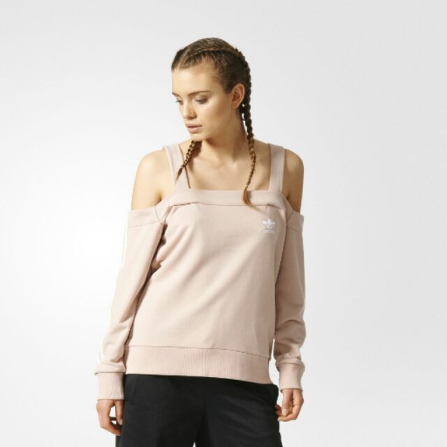 Adidas off shoulder sweatshirt | Shopee 