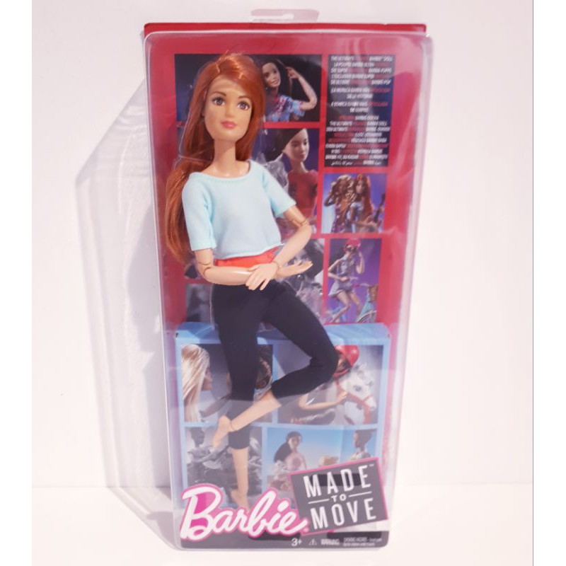 barbie made to move light blue top