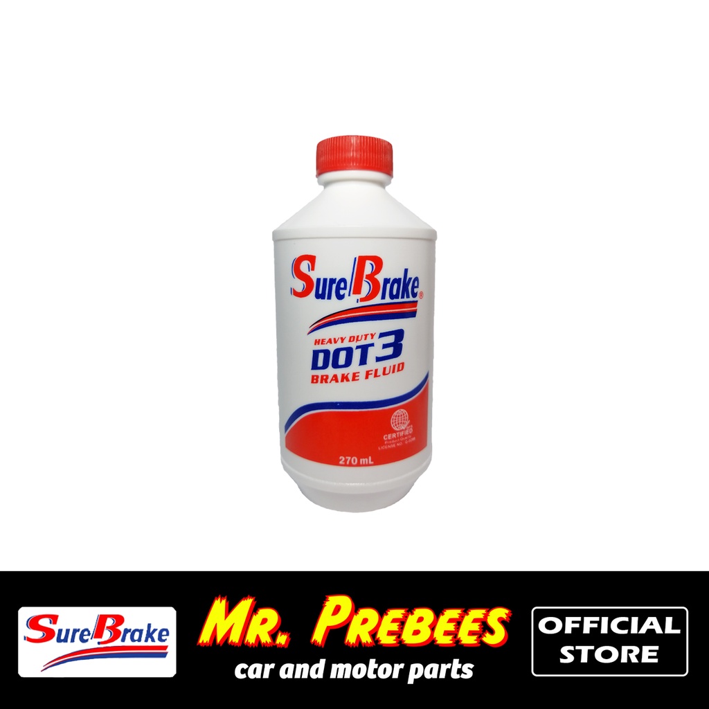 Sure Brake Heavy Duty DOT 3 Brake Fluid (270ml) Shopee Philippines
