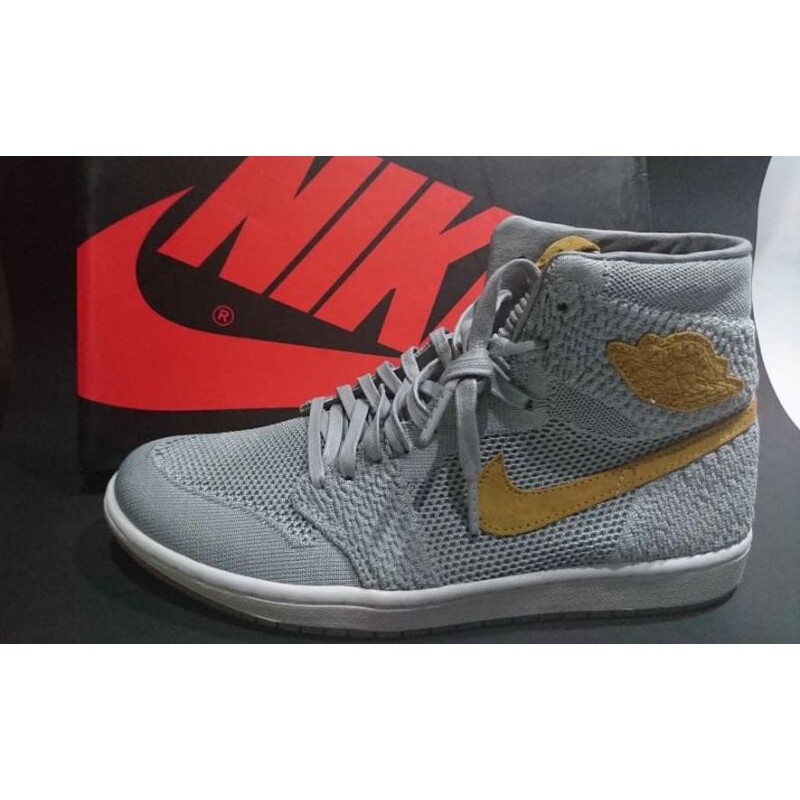 air jordan 1 retro high flyknit wolf grey