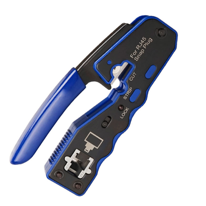 Crimping Tool Pass Through Cutter RJ45 for Cat6 Cat5 Cat5E 8P8C Modular ...