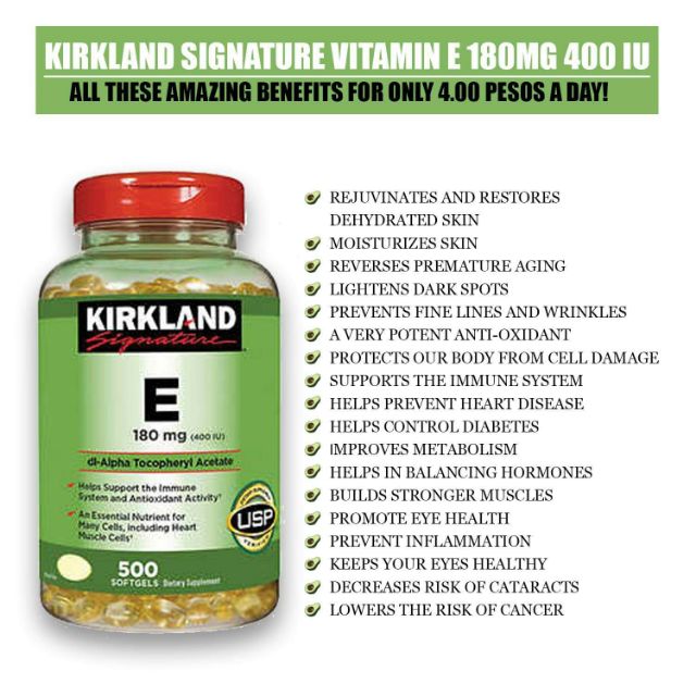 Kirkland Vitamin E 400iu Takal Shopee Philippines