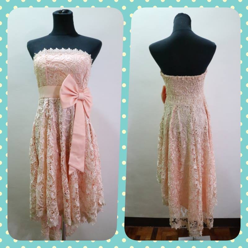 peach formal dresses short