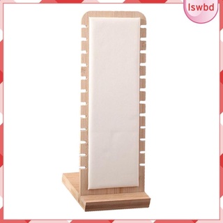 Solid Bamboo Wood Jewelry Display Stand Necklace Showcase Holder Pendant, Long Chain Handing Organizer (Necklace Board)