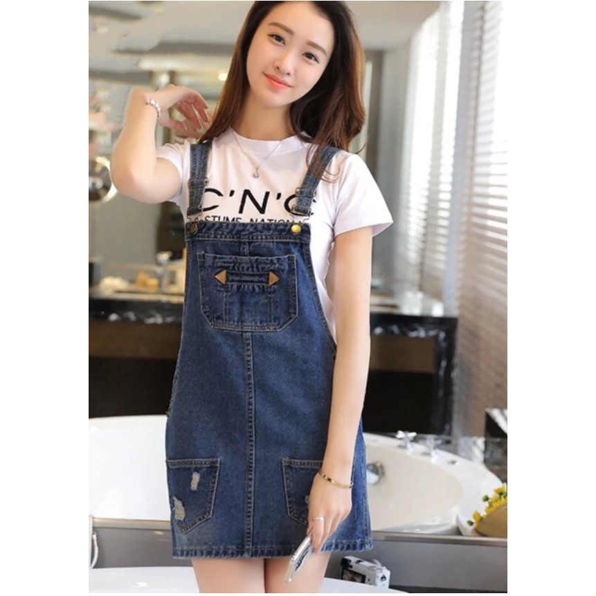 ladies denim jumper dresses