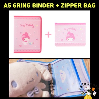 Sanrio A5 6Ring Binder + Zipper Bag SET Sanrio Photocard Binder Diary ...