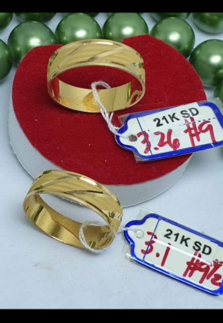 Bek Ongeëvenaard Geurig 21K SAUDI GOLD WEDDING RINGS | Shopee Philippines