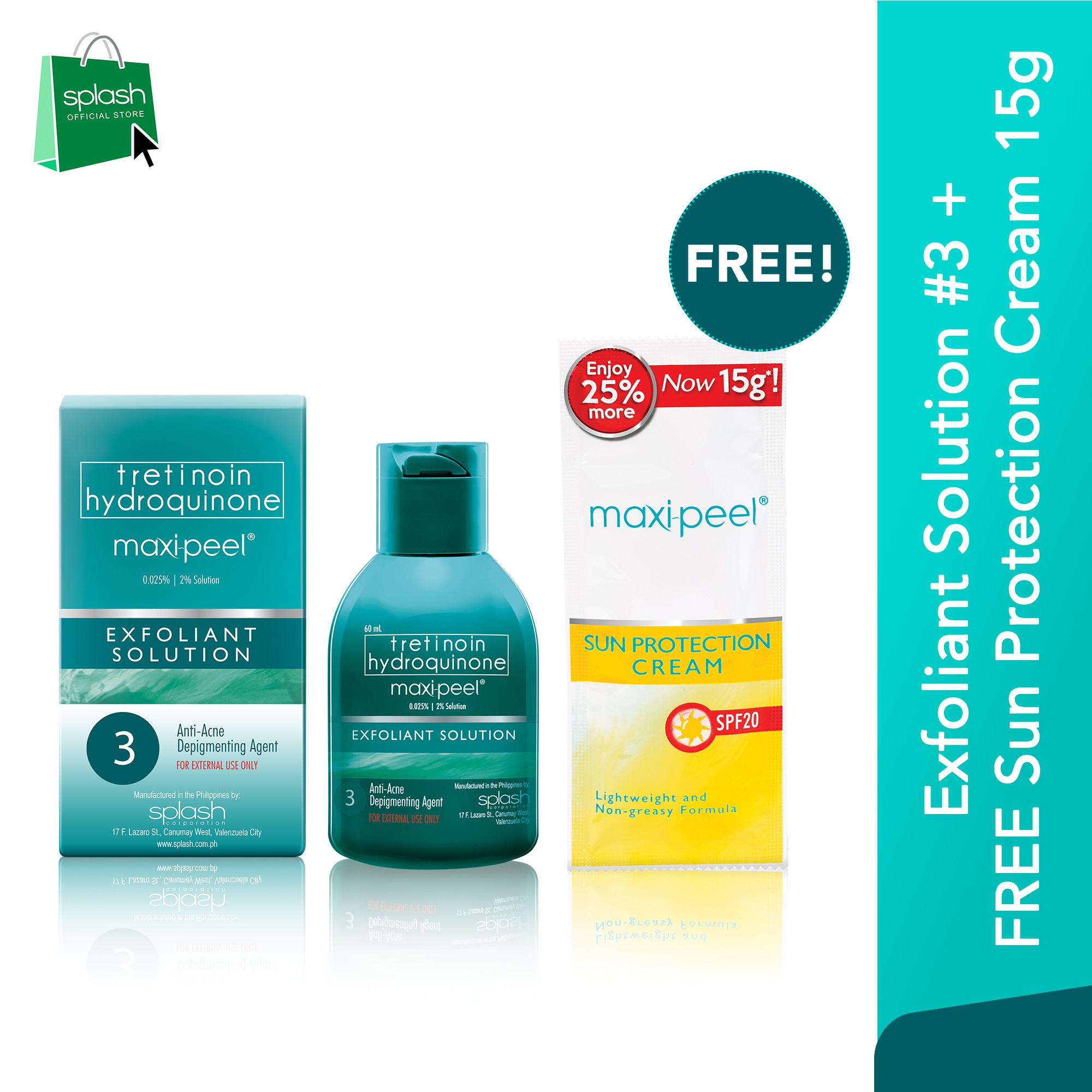 maxi peel exfoliant solution 3