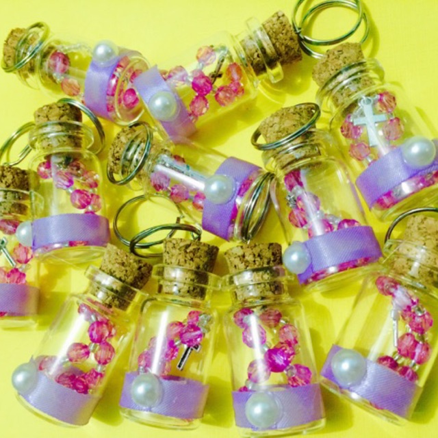 Mini Rosary in Mini Cork Bottle Souvenir Shopee Philippines