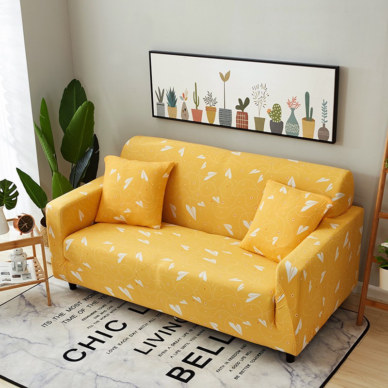 Cute Yellow Airplane Full Sofa Covers Furniture Slipcovers