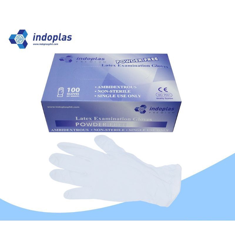 Indoplas Examination Latex Gloves Powder Free (1Box) Shopee Philippines