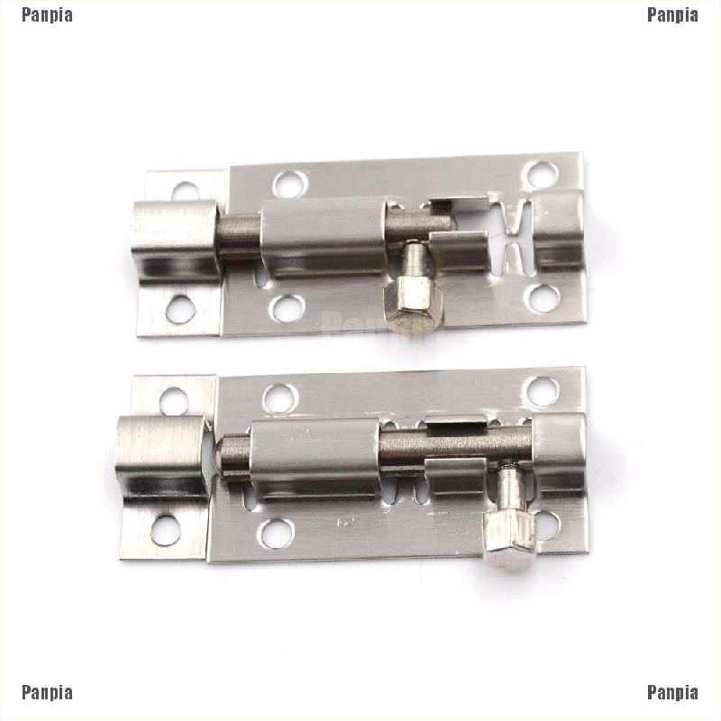 Panpia 2 Pcs Silver Tone Door Lock Latch Slide Barrel Bolt Clasp