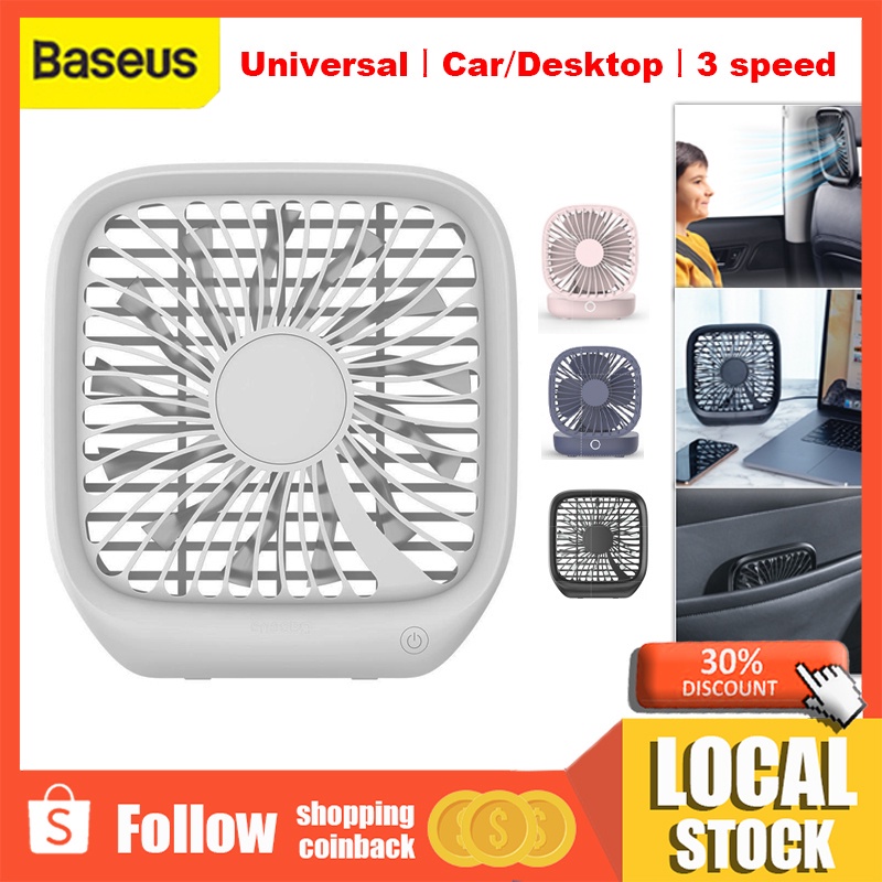 Baseus Foldable Car Fan Silent Cooling Fan For Vehicle Truck Rear Seat ...