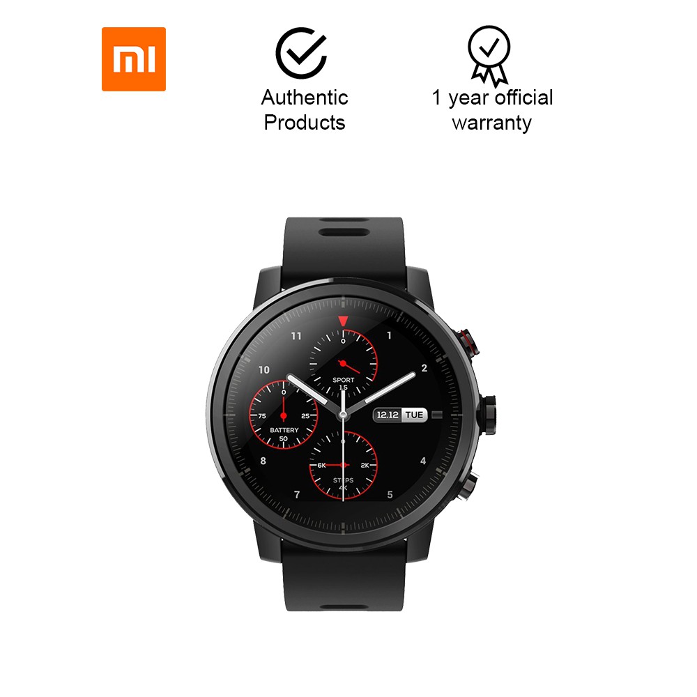 xiaomi smartwatch amazfit pace2 stratos gps black