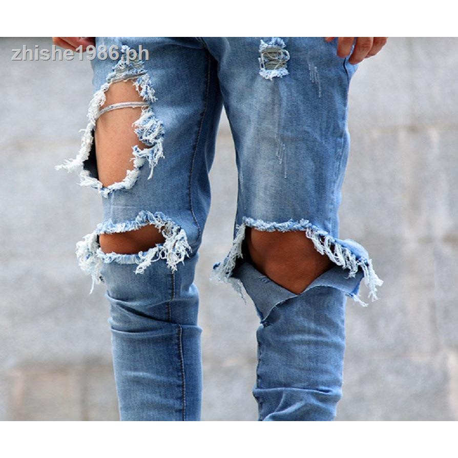 fog distressed jeans