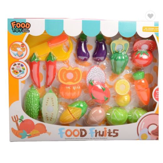 GOOD QUALITY TOYS Kitchen set for kids pretend cutting fruits and