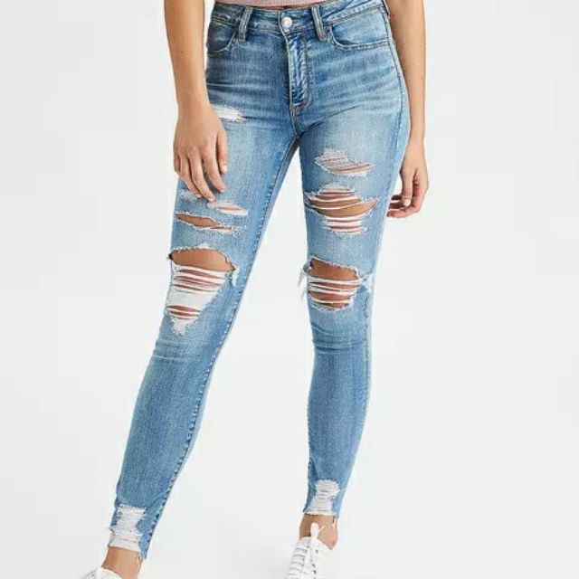 super tattered jeans