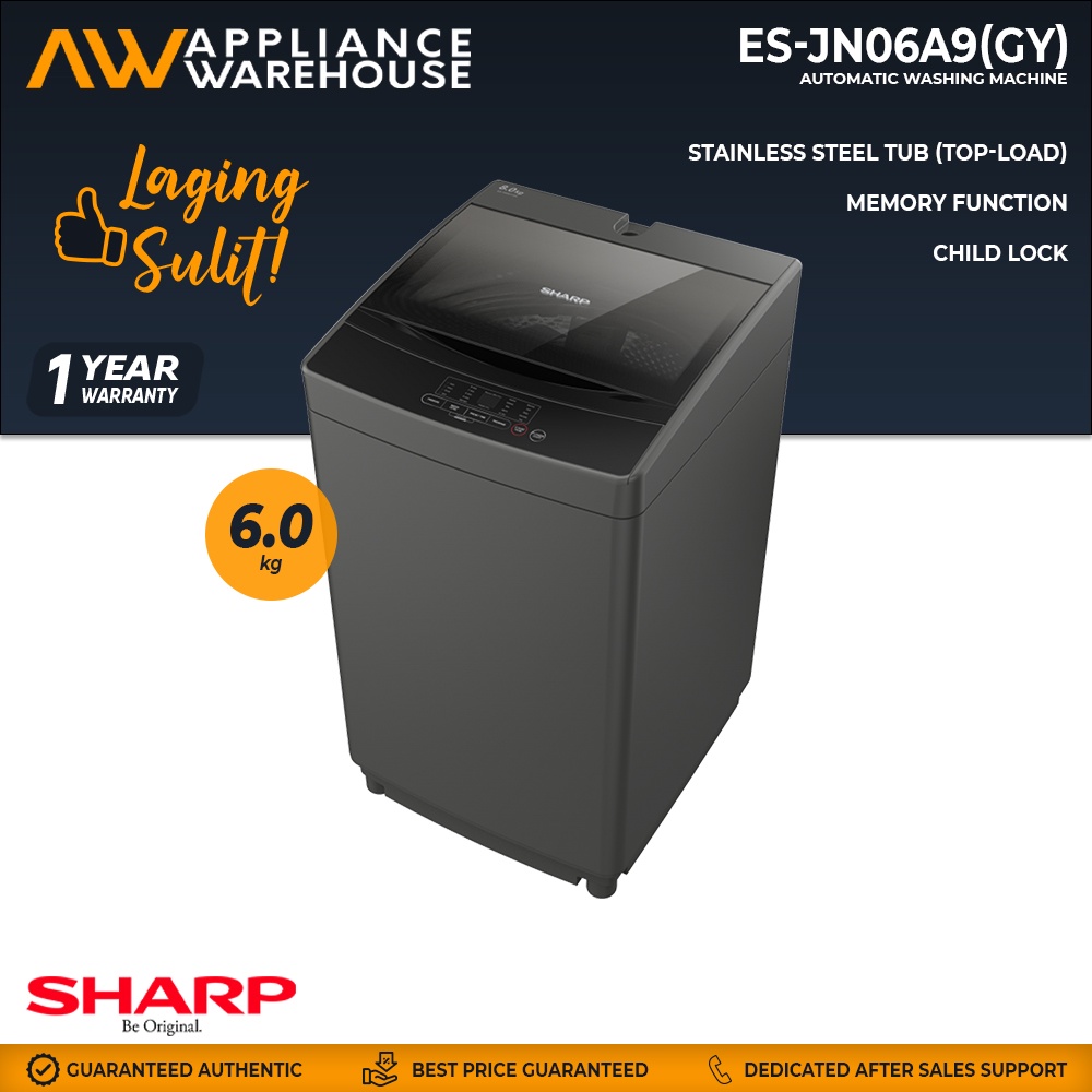 sharp-fully-automatic-washing-machine-es-jn06a9-6-0kg-tv-home