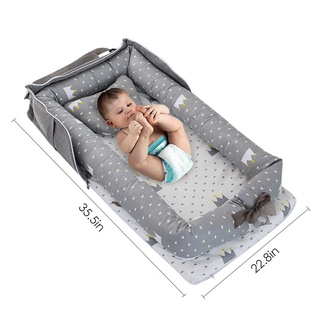 Cotton Portable Crib Bed Newborn Foldable Backpack Crib Baby Bionic Bed Breathable Sleep Nest #3