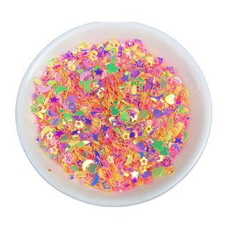 INF Mixed PVC Glitter Epoxy Resin Mold DIY Filling Nail Art Decoration Shell Peach Heart Star Golden Crystal Sequins #3