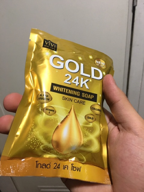 gold 24k whitening soap review