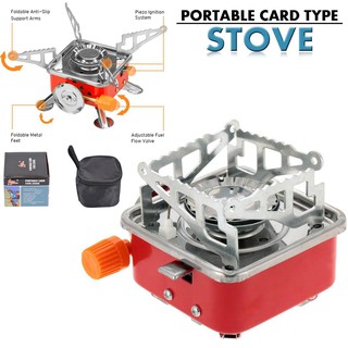 portable card type stove square outdoor folding camping stove