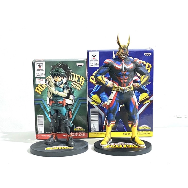 Custom Painted Banpresto My Hero Academia Mha Age Of Heroes All Might Deku Figures Shopee Philippines