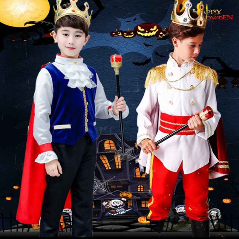 Children's costume for Halloween boy cospaly pirate king role play