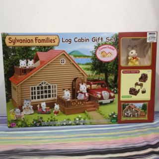 sylvanian families log cabin gift set
