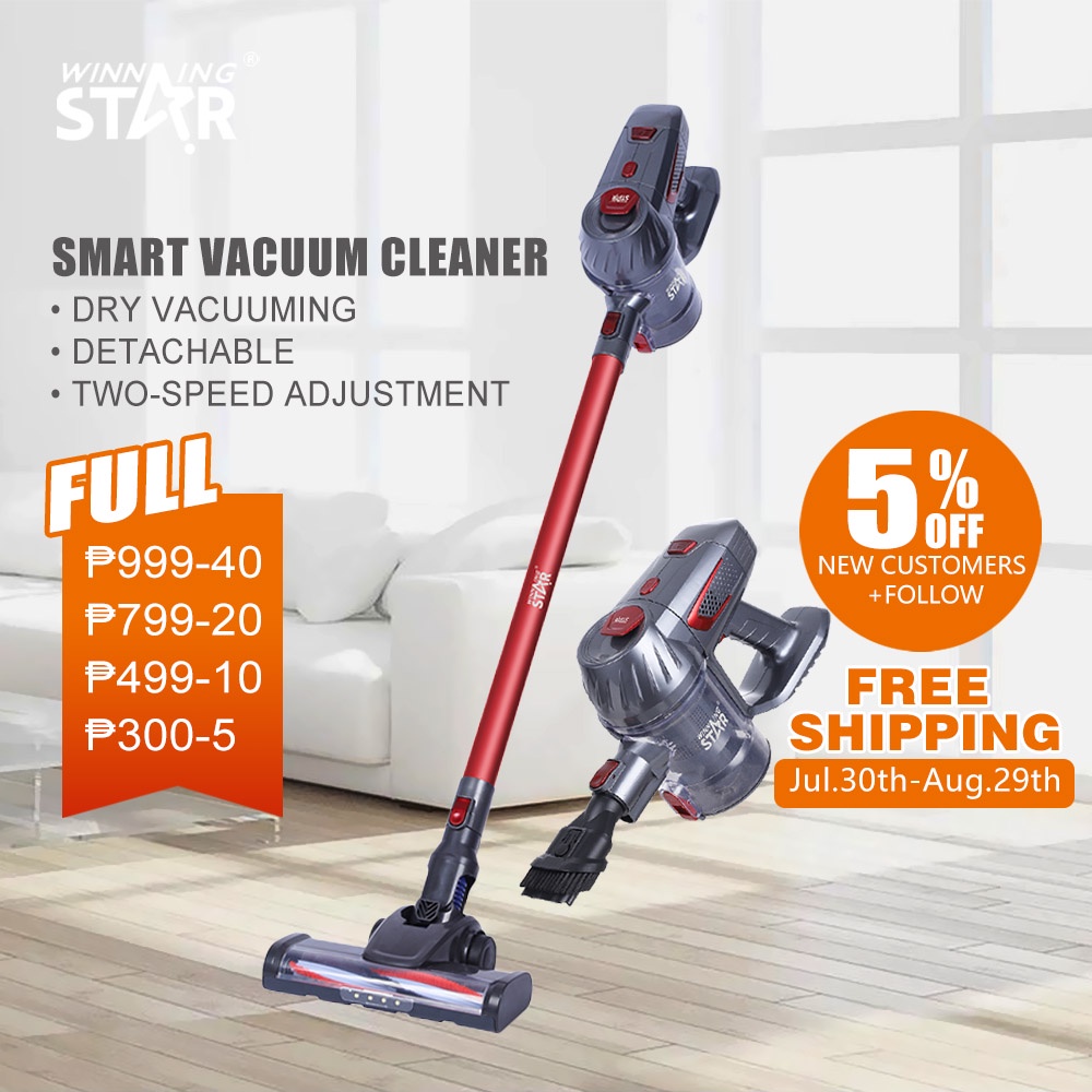 Winning Star Cordless Vacuum Cleaner, 90mins Long Runtime Stick Vacuum