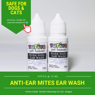 [Set of 2] Yufiya Home made Ear Wash to Eliminate Earmites of dogs and cats (15ml)