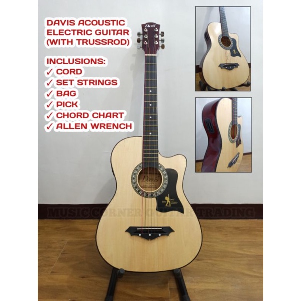 Davis JG381C Acoustic Electric Guitar with Trussrod Shopee Philippines