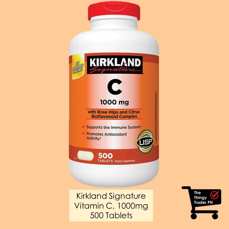 Kirkland Signature Vitamin C 1000mg 10 24 Expiration 500 Tablets W Rose Hips Authentic From Usa Shopee Philippines