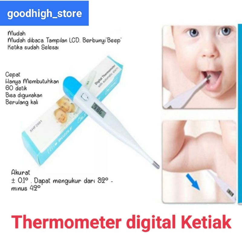Digital Thermometer Armpit / Body Temperature Thermometer Shopee