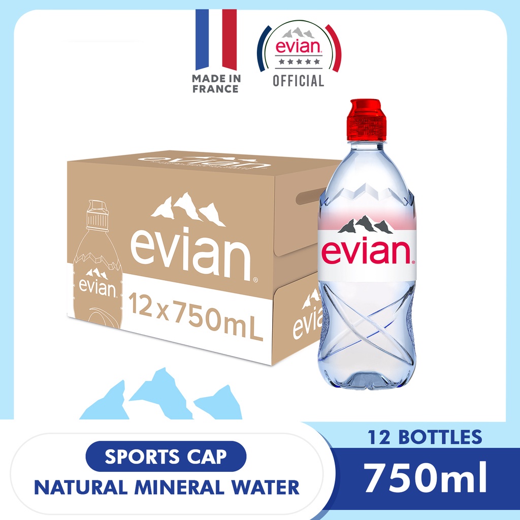 Evian Natural Mineral Water Sports Cap 12 x 750ml Case Shopee Philippines