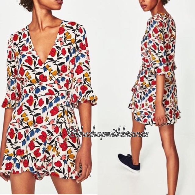 zara floral romper