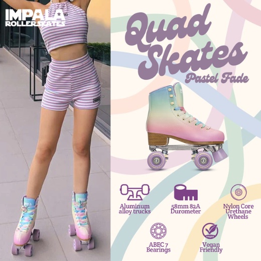 Impala Quad Roller Skates(A039)EU38 to EU40Pastel Fade Shopee
