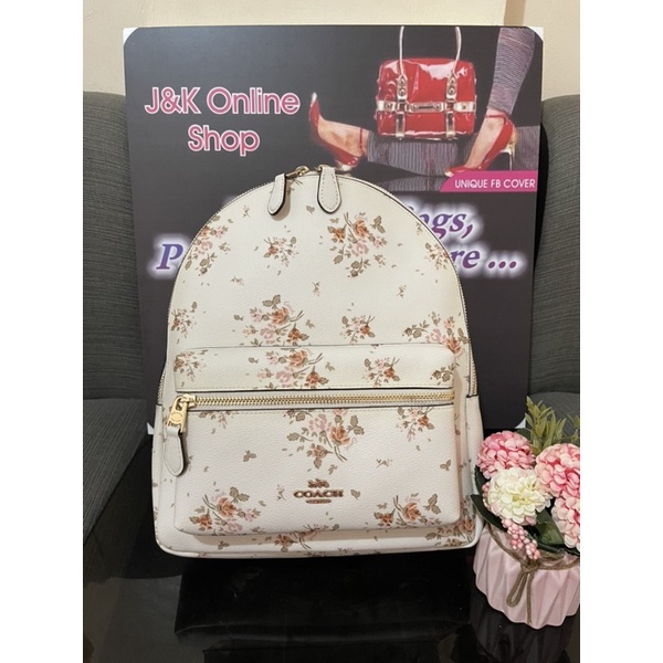 Coach Medium Charlie Backpack Floral | Shopee Philippines