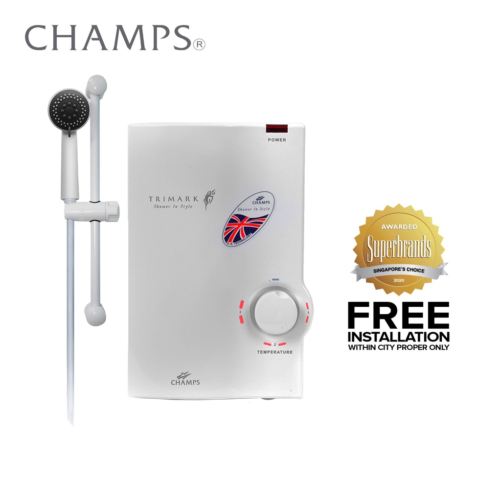 Champs Trimark 3.5 kw Single Point Water Heater White Shopee Philippines