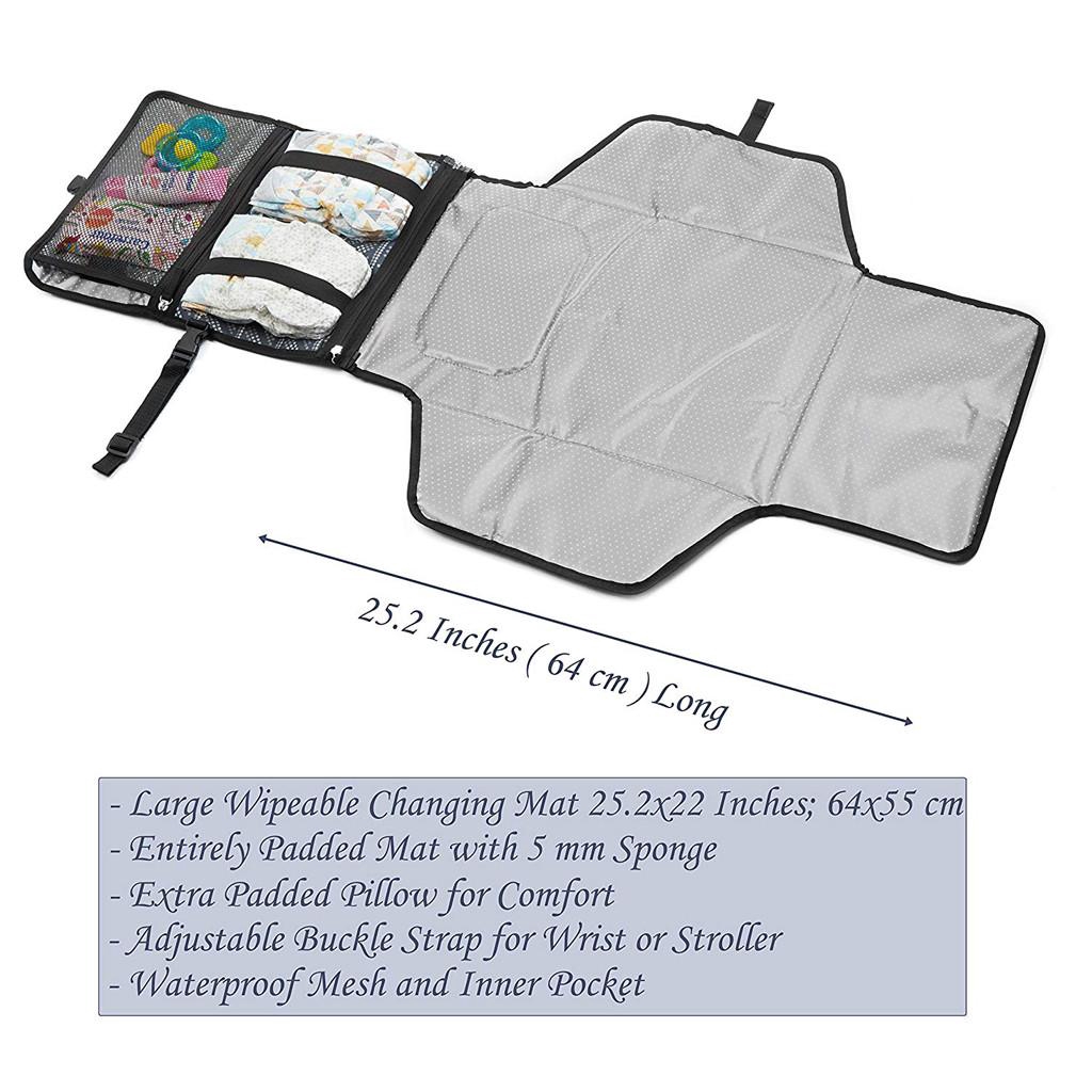 portable changing mat with storage