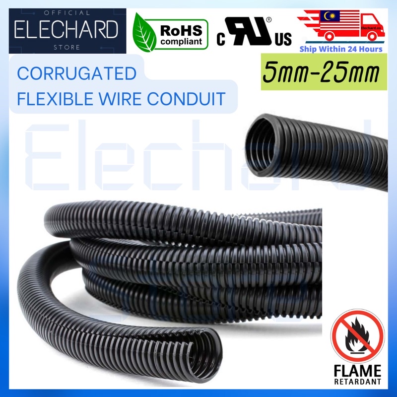 1 Meter Wire Conduit PVC Flexible Conduit Wire Loom Sleeve Tube