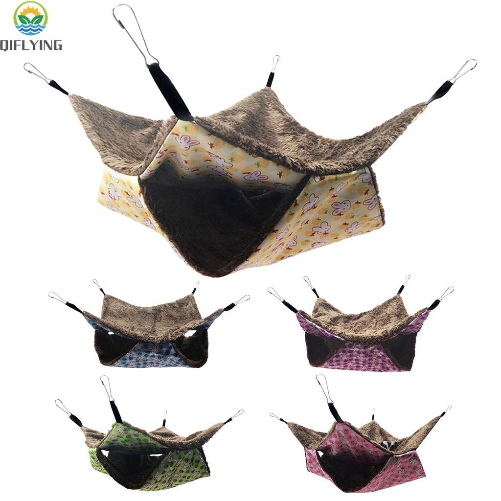 Innovative Small Animal Hammocks Warm Plush Hanging Hammock Sugar