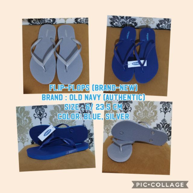 old navy blue flip flops