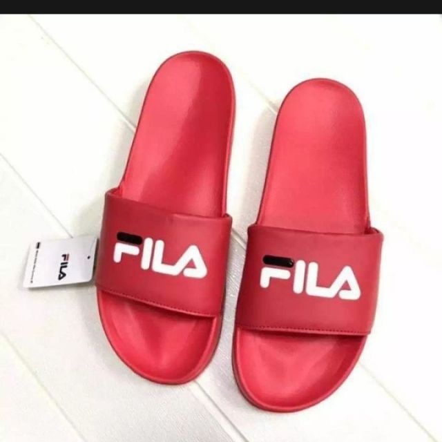 fila slippers red